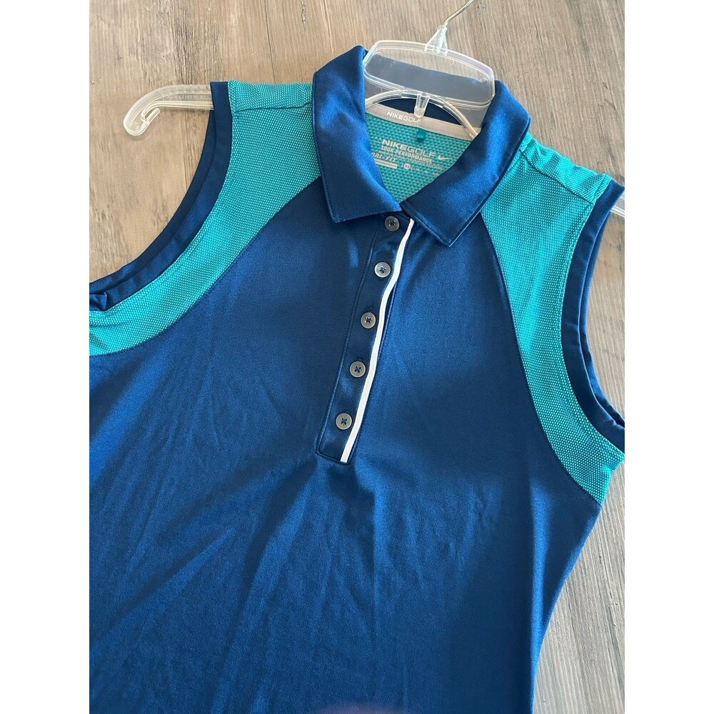 Nike Golf Womans Dri Fit Golf Shirt Size XS Button Front Sleeveless